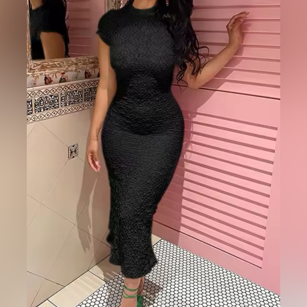 Black Flower Lace Dress
